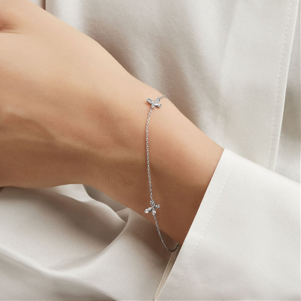 Pavé Butterfly Diamond Petite Bracelet